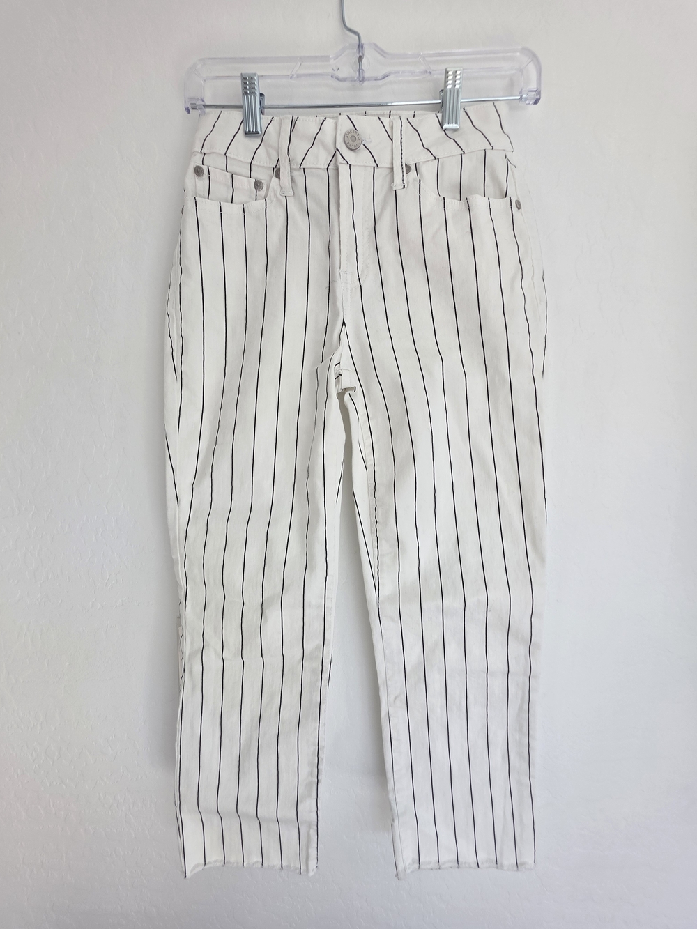 Sincerely Jules White Jeans with Black Pinstripes 0/24
